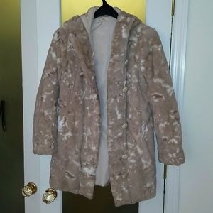 Hal Rubenstein Lorena Faux Fur Reversible Coat XS